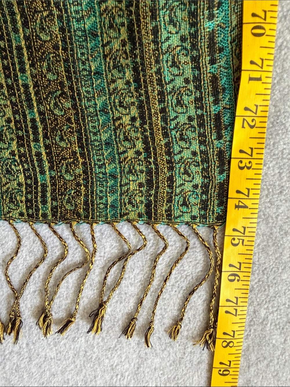 Cashmere Floral Paisley Kashmiri Shawl Pashmina Scarf Quiet Luxury Old Money - Picture 7 of 10